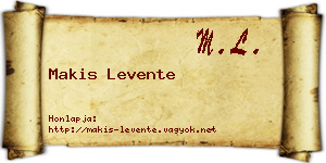 Makis Levente névjegykártya